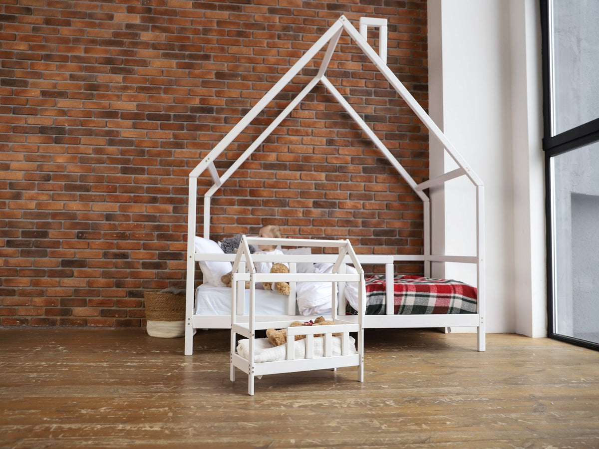 Hand Made Wooden Doll Bed