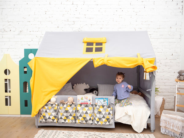 Children's bed with a canopy