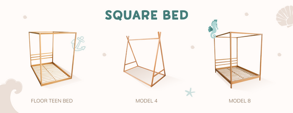 Square Shaped Bed