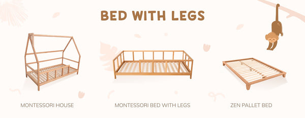 Bed with legs