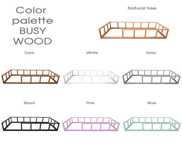 Floor bed with rails Montessori bed (Model 10), фото 12