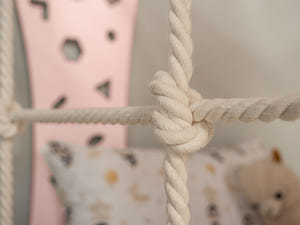 Playhouse Bunk Bed – Low-Profile Bunk Frame with Climber for Toddlers (Monkey Bed)