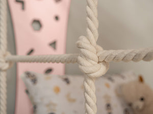 Playhouse Bunk Bed – Low-Profile Bunk Frame with Climber for Toddlers (Monkey Bed)