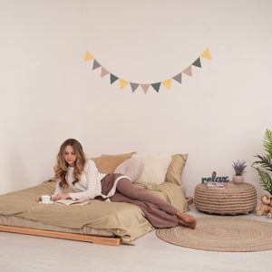 Loft Bed for Adults – Modern Wooden Bed for Adults (Zen Low Profile Bed)