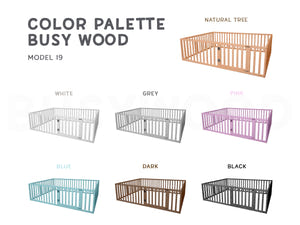 Toddler Wooden bed Play pen (Model 6.2/19)