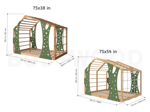 Montessori Climbing Playhouse Present Monkey Bed, фото 13