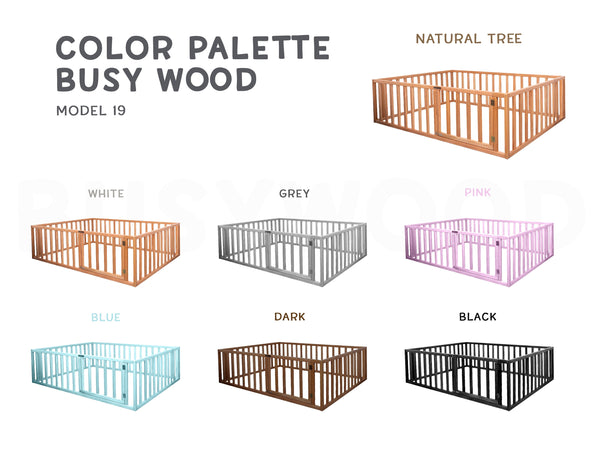 Montessori house playpen for kids Platform bed (Model 6.2/19)