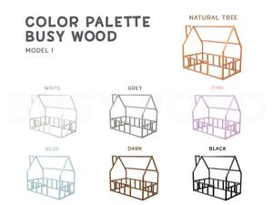 Montessori Toddler Twin Floor Bed Climbing Bed (Model 1)