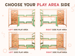 Eco-Friendly Montessori Jungle Bed - Bunk Bed with Optional Table & Drawers