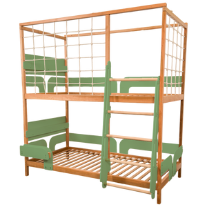 Toddler Twin Bunk Bed - Montessori Gym Bed - Twin Over Twin Bunk Bed (Ursa Minor Bed)
