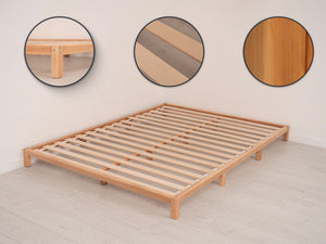 Zen Low Profile Bed with Legs & Slats