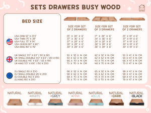 Montessori Wooden Set in Dark and Black colors (Model 1)