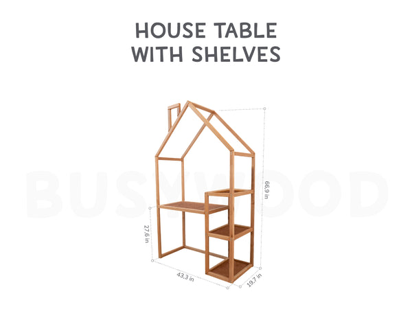 House Learning table with shelves