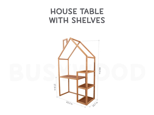 Kids House Learning Table with Shelves, фото 10