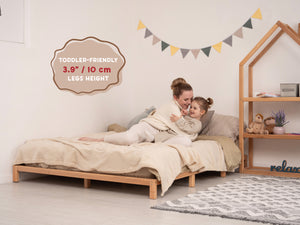 Zen Low Profile Bed with Legs & Slats