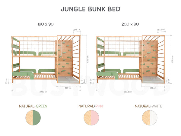 Floor Bed Bunk Bed – Twin Floor Bed Bunk for Active Little Sleepers (Jungle Bed), фото 14