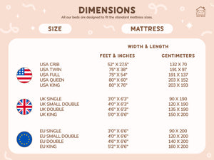 Floor bed with rails Montessori bed (Model 10)