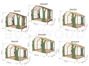 Monkey Climbing Bed for Toddlers with Legs & Slats
