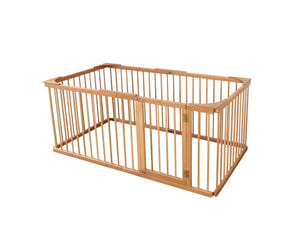 Modern Wooden Playpen for Toddler Transformable floor bed (Model 22)
