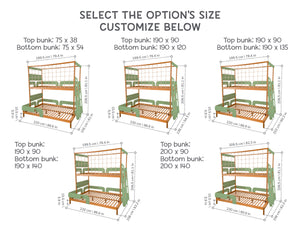 Twin Over Full Bunk Bed with Stairs - Space-Saving Bunk Beds (Ursa Major Bed)