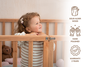 Montessori Wooden Playpen Bed with Fall Protection (Model 21)