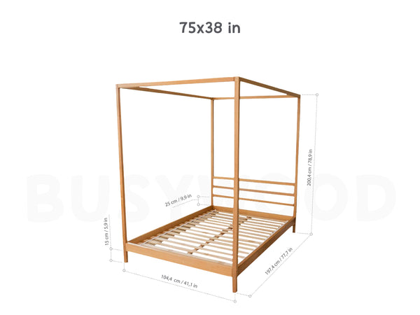 Teen bed with Legs&Slats Twin size frame bed (Model 8)