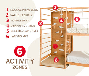 2 Twin Beds –Twin Bunk Bed for Indoor Play (Jungle Bed)