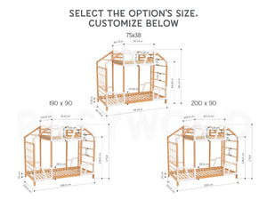 Bunk Beds - Twin Bed Playhouse Bunk Beds (Tower bed)