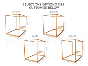 Square Floor Frame Bed (Model 8)