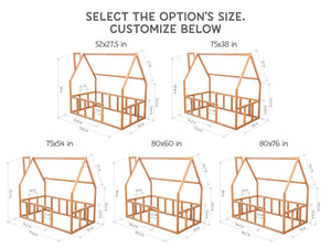 Montessori Toddler Floor Bed for Sleeping Only (Model 1 mini)