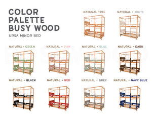 Toddler Twin Bunk Bed - Montessori Gym Bed - Twin Over Twin Bunk Bed (Ursa Minor Bed)