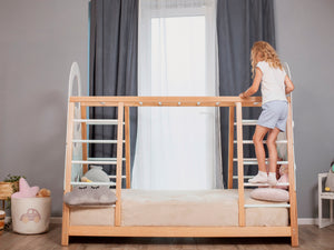 Montessori wood Gym Bed Wave