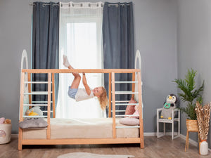 Montessori wood Gym Bed Wave