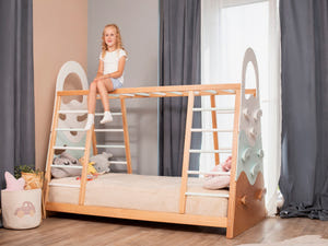 Montessori wood Gym Bed Wave