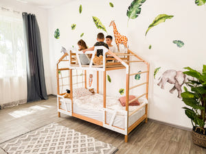 Toddler Tower Bed - Montessori Gym Bed - Play Tower Loft Bed
