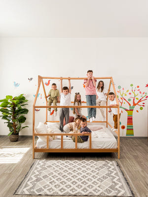 House Bed for Kids with Legs – Montessori Style Wooden Frame (Model 2)