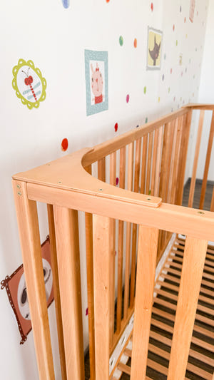 Toddler Floor Bed with Extra-High 50-Inch Rails (Oasis XL Bed)