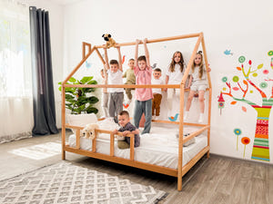 House Bed for Kids with Legs – Montessori Style Wooden Frame (Model 2)