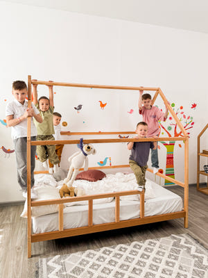 House Bed for Kids with Legs – Montessori Style Wooden Frame (Model 2)