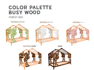 Forest Bed with Legs and Slats - Kids’ Indoor Playhouse