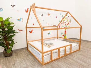 Twin bed kids - Montessori Climbing Frame - Canopy Bed (Model 2)