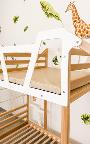 Toddler Tower Bed - Montessori Gym Bed - Play Tower Loft Bed