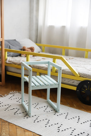 Montessori Wood Chair for Boy Room (Chair Cube)