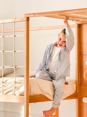 2 Twin Beds –Twin Bunk Bed for Indoor Play (Jungle Bed)