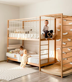 2 Twin Beds –Twin Bunk Bed for Indoor Play (Jungle Bed)
