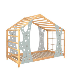 Monkey Gym Montessori-Bett mit Kletterelementen und Lattenrost