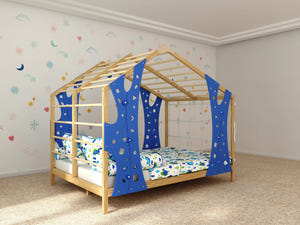 Monkey Gym Montessori-Bett mit Kletterelementen und Lattenrost