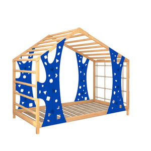 Monkey Gym Montessori-Bett mit Kletterelementen und Lattenrost