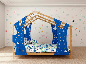 Monkey Gym Montessori-Bett mit Kletterelementen und Lattenrost