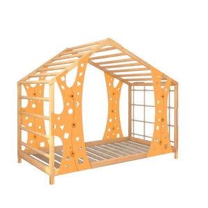 Monkey Gym Montessori-Bett mit Kletterelementen und Lattenrost